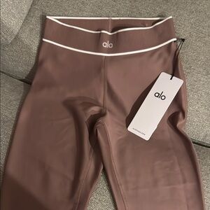 ALO Yoga airlift high waist alignment legging color, smoky quartz/white XXS